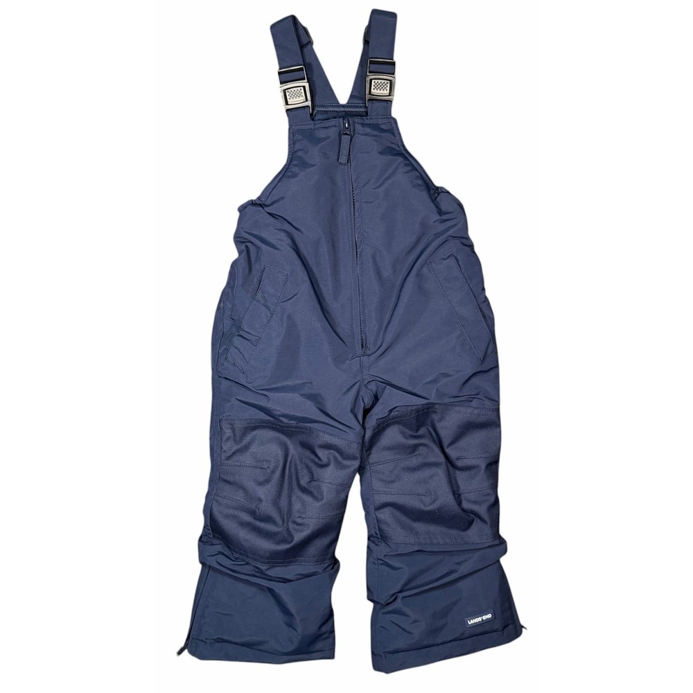 Lands End Toddler Insulated Waterproof Snowsuit Winter Overalls Pants Blue 2T